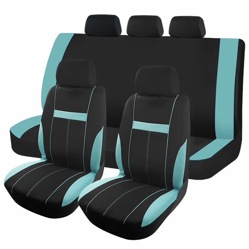 Full Car 5-Seat 9-Piece Seat Cushion Set, All-Season Breathable Polyester Fabric Seat Cover, Cross-Border Hot Selling Car Seat Cover