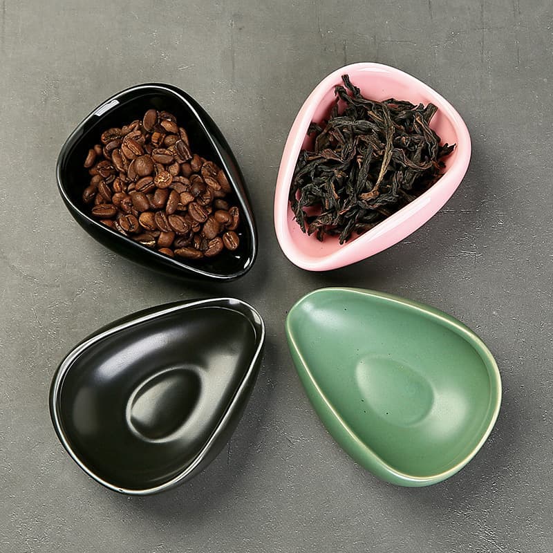 Coffee Tray Weighing Plate, Exquisite Capacity Coffee Bean Dish, Handcrafted Ceramic Tea Holder Logo