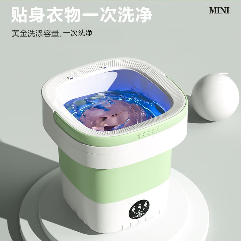 Dropshipping Foldable Washing Machine Portable Full Automatic Home Dormitory Mini Small Underwear Washing Machine