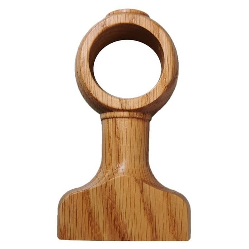 Old Style Solid Wood Curtain Rod Roman Rod Curtain Track Accessories Single/Double Bracket Base Fixed Bracket Decorative Finial
