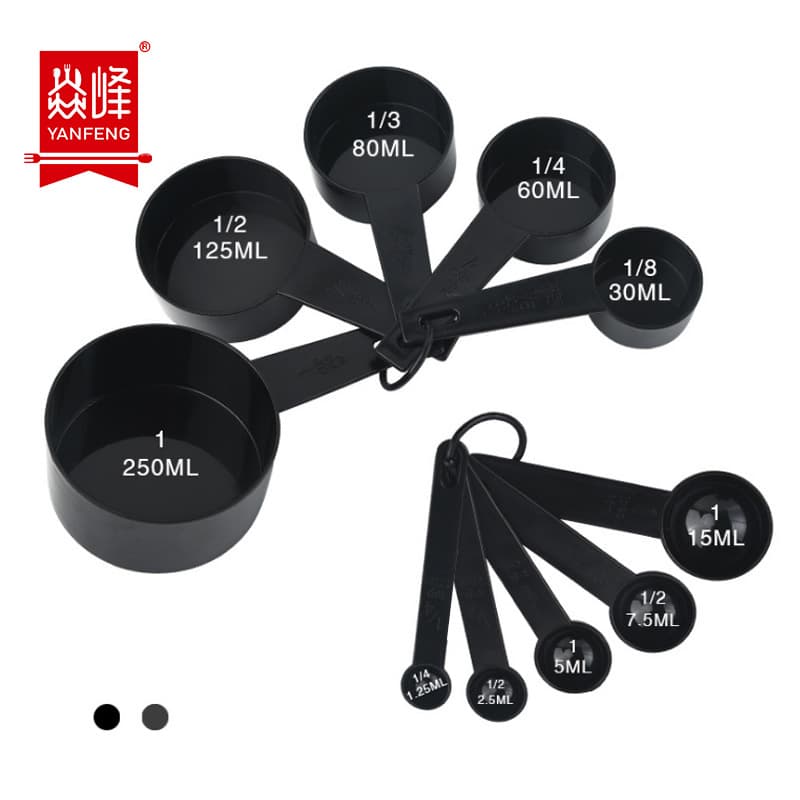 Plastic Measuring Cup and Spoon Set 10-Piece Baking Tools with Graduated Measuring Cups and Spoons Household Measuring Set