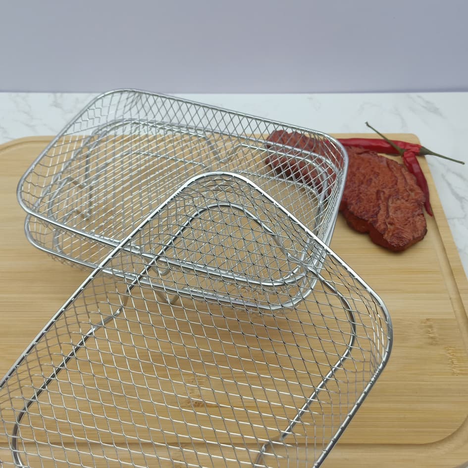 Factory Stock Cross-border E-commerce 304 Stainless Steel Universal Electric Oven Grill, Three-Tier Long Baking Rack Tool