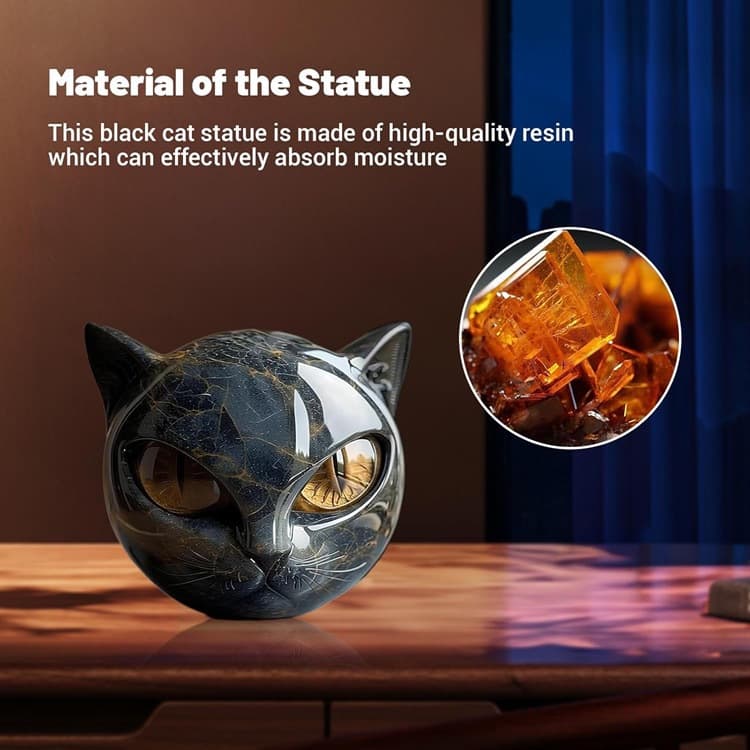 Cross-Border Independent Station Amazon Cat Sculpture Decoration Ornaments Halloween Decoration Cat Avatar Ornaments