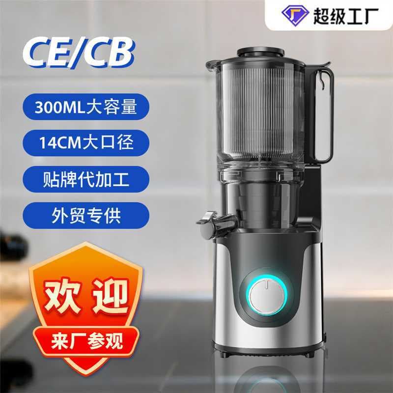 Stainless Steel Juicer with Pulp Separation, Household Commercial Stall Automatic Whole Fruit Juicer Small Juice Machine Cross-Border