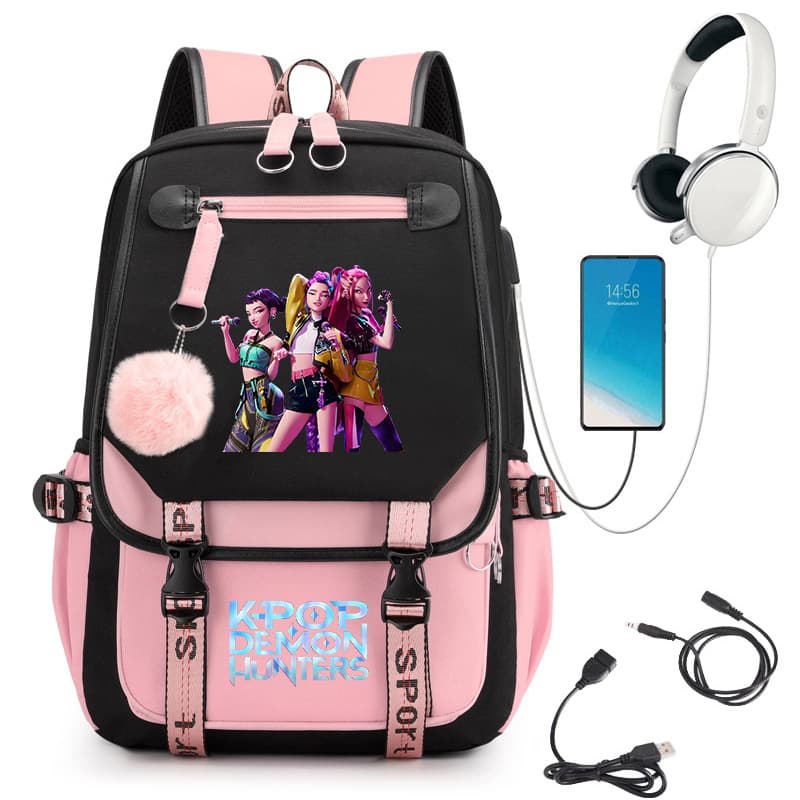 In-Stock Anime Cartoon Girl Group Print Student Campus Backpack, Cross-border Academic Style Fashion Backpack 0925-3