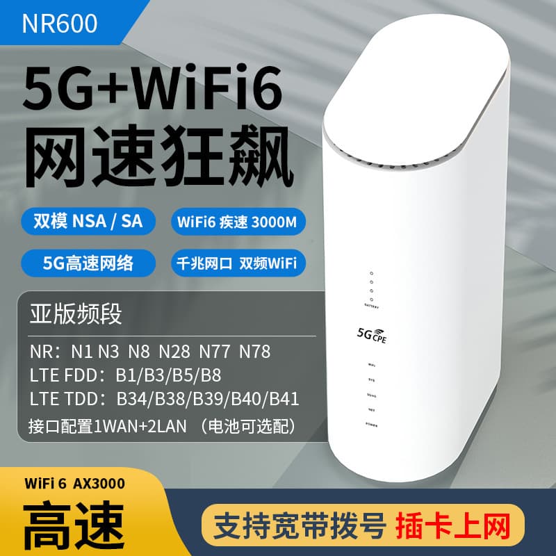 Cross-border Sub-version 5G SIM Router WiFi6 Wireless Home Wall AX3000 Gigabit 5G Router