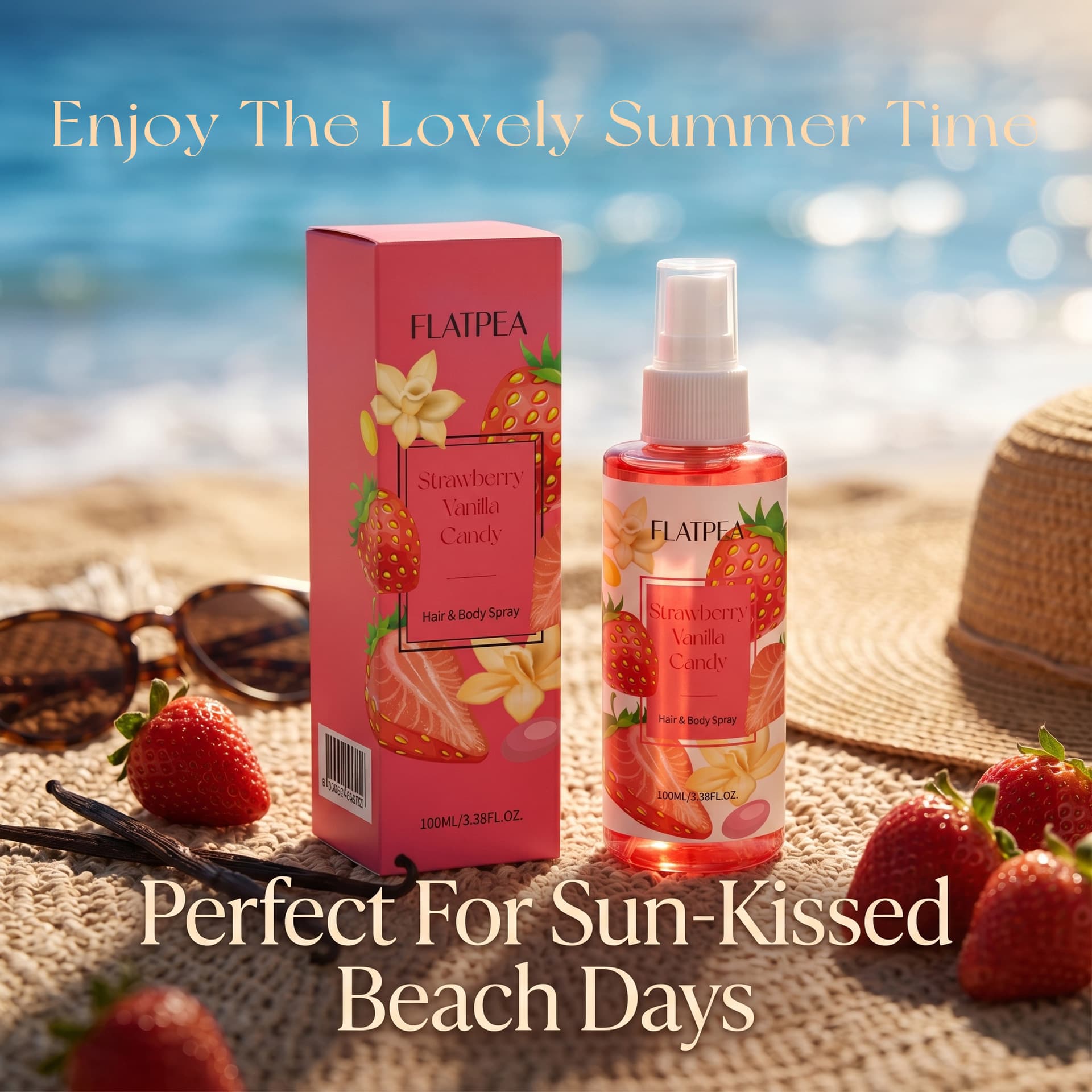 Cross-border strawberry vanilla candy perfume spray 100ml fruity rich long-lasting ready-made Perfume Spray