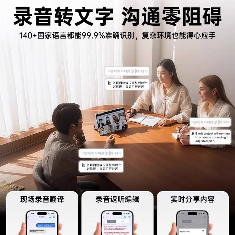 I2 Ear Clip Bluetooth Earbuds, Open-Ear Wireless Sports Earphones, Comfortable, Long Battery Life, Compatible with Apple and Android