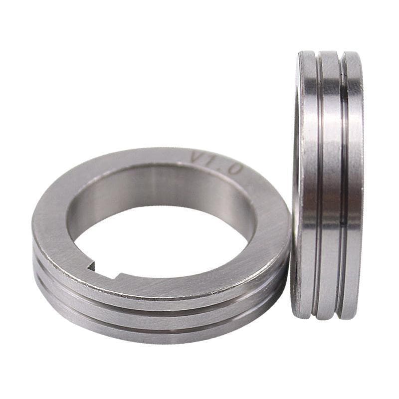 Gas shielded welding machine parts: Binzel/0.8/1.0/1.2/1.4/1.6 wire feed rollers, wire pressing rollers, and wire guide rollers (in disassembled).