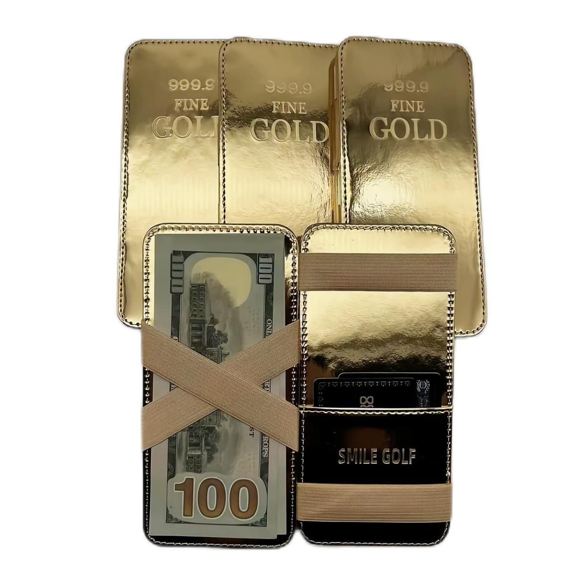 Creative Long Magic Wallet Brick Design PU Material Unisex Daily Use Simple Color Wallet Card Holder Money Clip