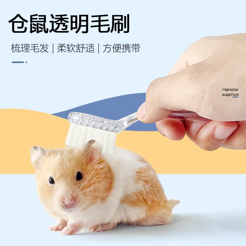 Small Brush Hamster Comb Massage Curly Hair Soft Brush Long Hair Golden Hamster Cleaning Comb Bath Mini Brush