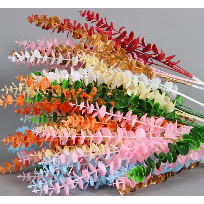 Artificial Gold Eucalyptus Grass, Fortune Fruit, Red Fruit Blessing Bucket Flower Arrangement Accessories Wedding Silk Flowers Money Leaves Snapdragon