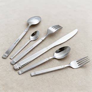 Stainless Steel Knife Fork Spoon Cutlery Set Smooth Roman Column Western Tableware Steak Knife Fork Coffee Spoon Custom Logo Available