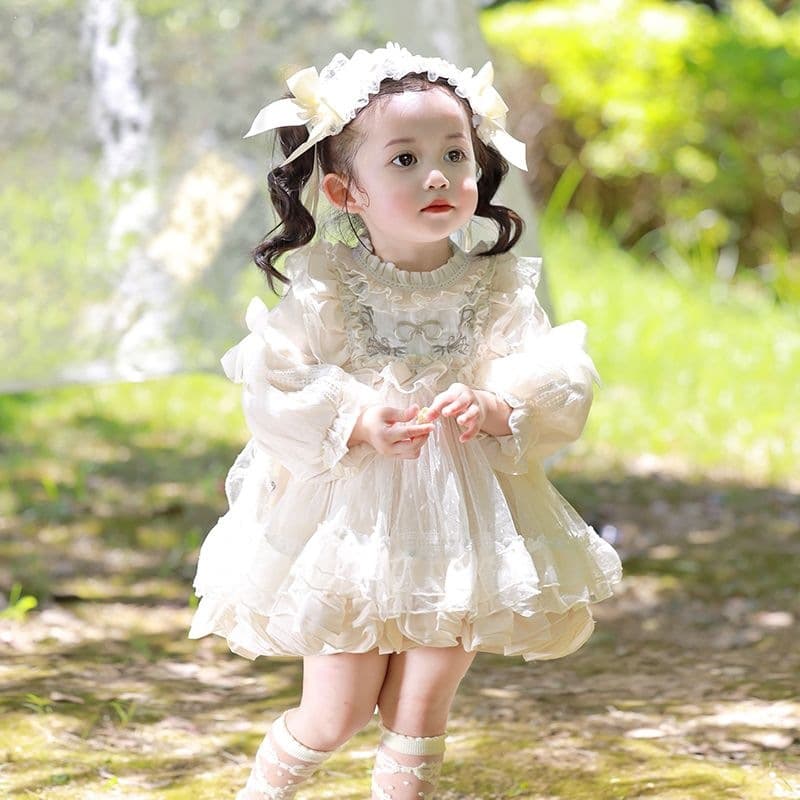 Children's Dress New Year's Puff Skirt Girls Princess Dress Fashionable Spring and Autumn Lolita Girls Skirt