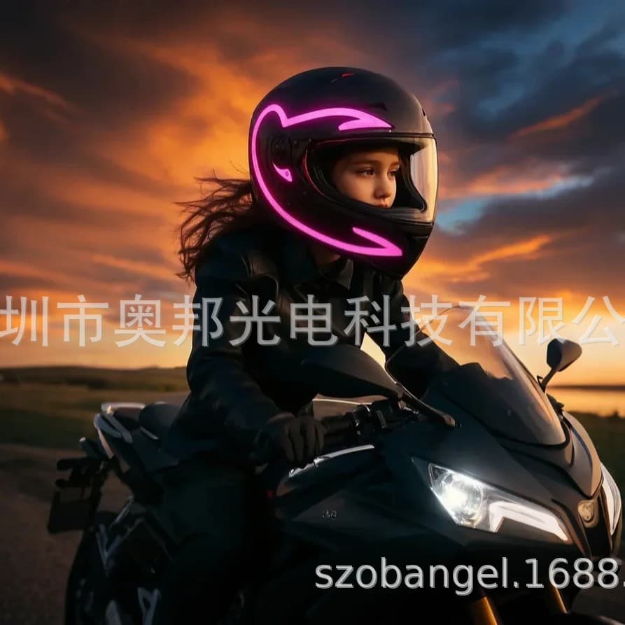 Cross-border Hot Selling Motorcycle Helmet LED Light Strip Ghost Flame Riding Warning Light Bar LED Light Strip Flashing Light Belt