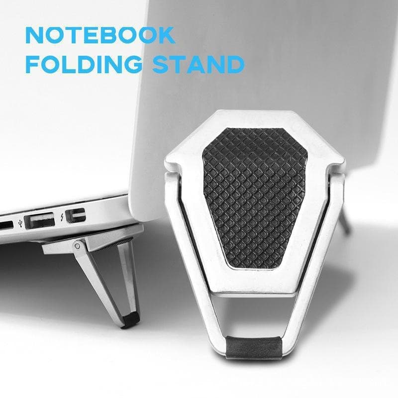 Cross-border notebook stand portable folding back-mounted stand computer pad high hollow cooling rack metal shield stand