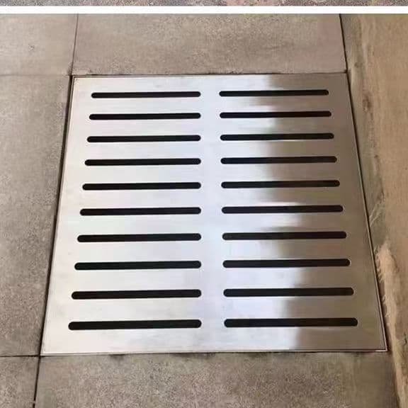304 Stainless Steel Manhole Cover, Outdoor Rain Grate Drainage Cover, Decorative Sewer Cover Square, Customizable