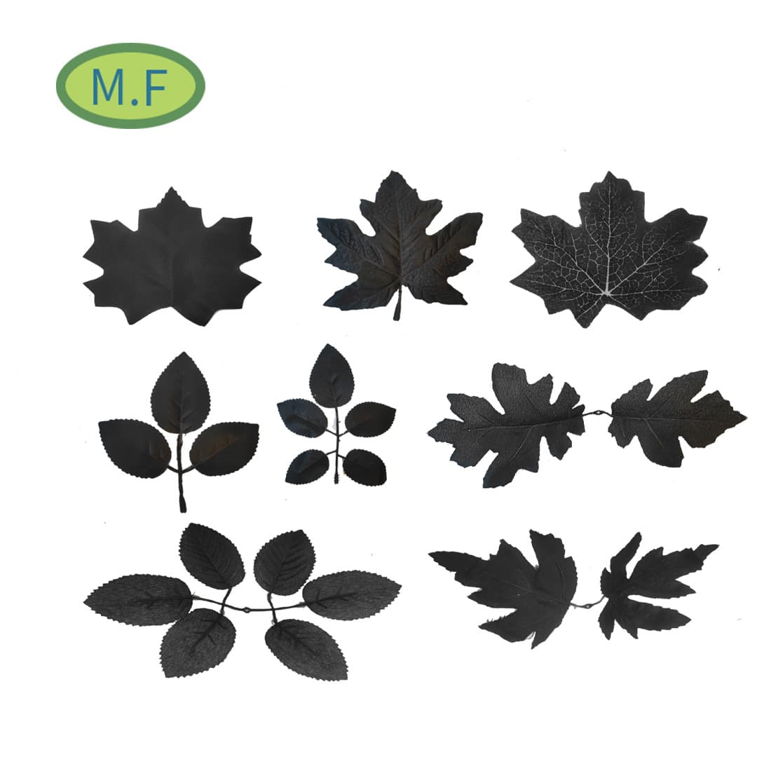 Simulated Maple Leaf Single Piece, Halloween Black Maple Leaf Single Piece 50 Pieces Per Pack, Simulated Leaf Decoration Photography Prop