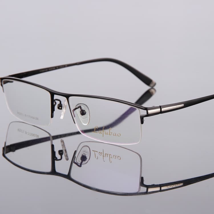 High-end pure titanium business men's glasses, ultra-light myopia fashionable reading frames, mid-size elite with stable temperament