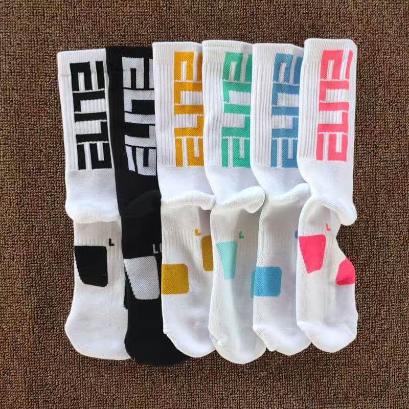 Suwan Nike Men's Elite Basketball Training Outdoor Sports Socks, Long Tube High-Top, Thick Towel Bottom, Women's Socks