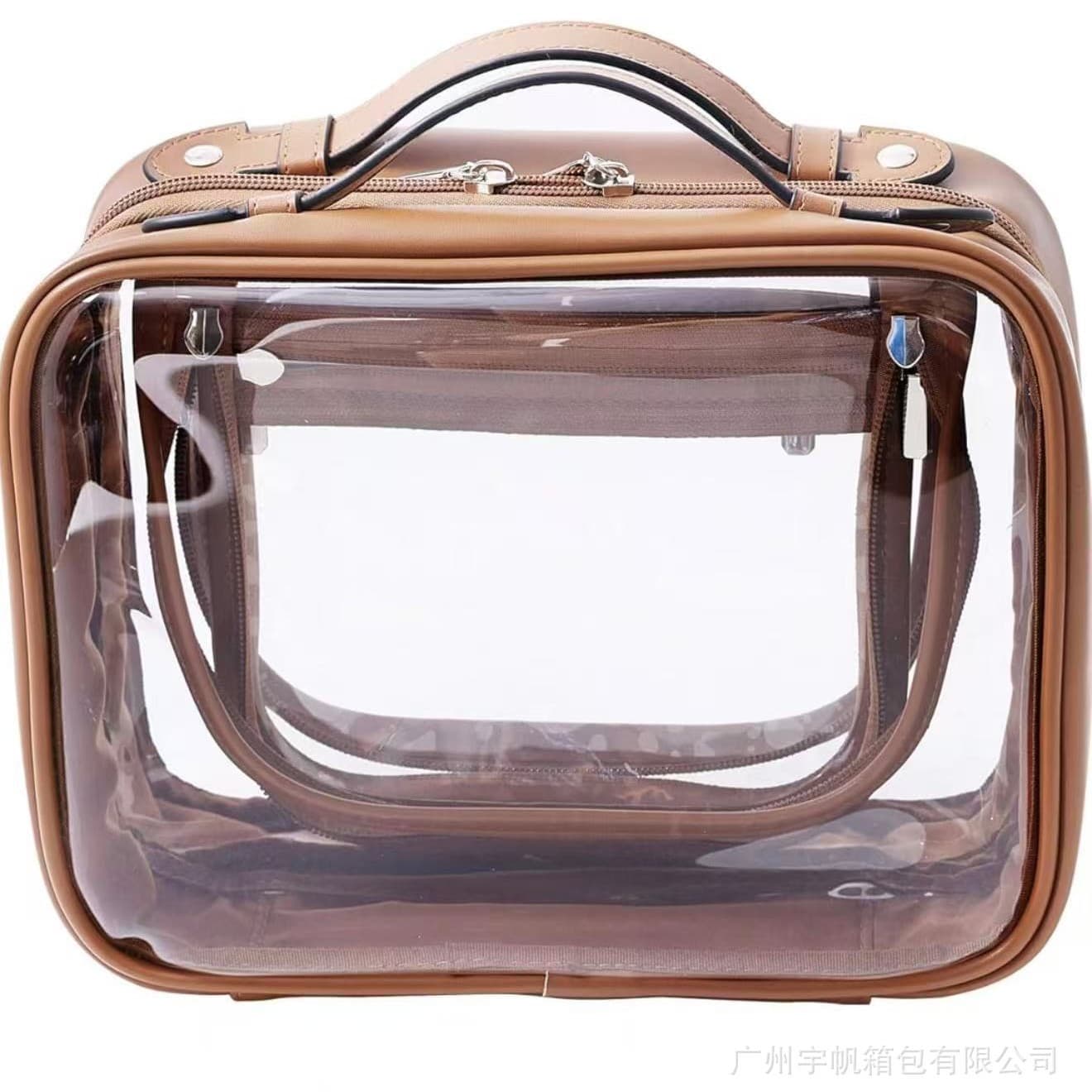 Large Capacity Makeup Bag Skincare Storage Bag Outdoor Travel Portable Waterproof Handbag Premium Transparent Compartments