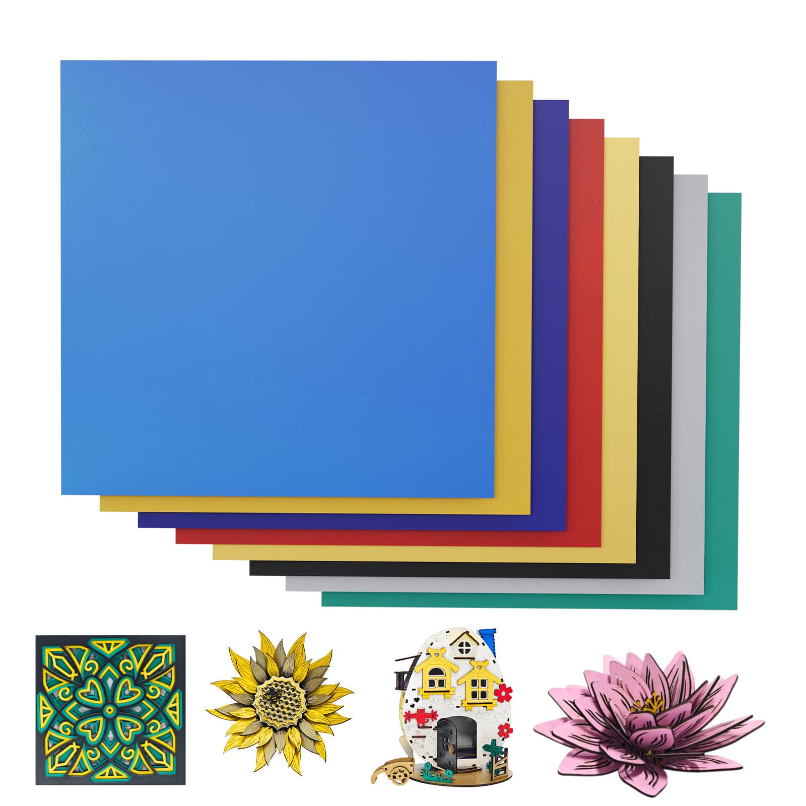 Laser Engraving Machine Accessories DIY Cut Colored Wood Board Basswood Plywood H2D Machine Thickness 3mm