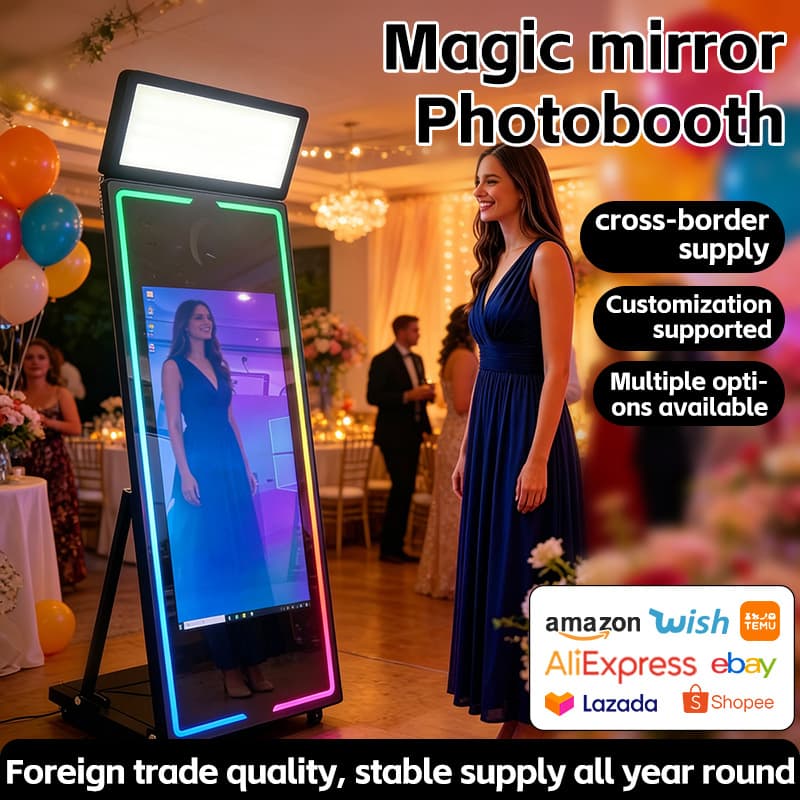 Cross-border new magic mirror photobooth multifunctional wedding party self-service shooting touch screen photo booth