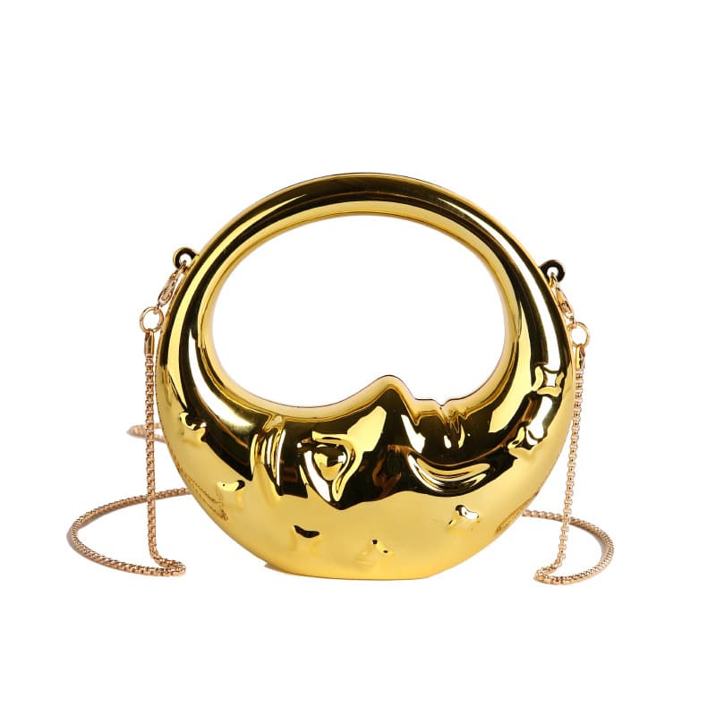 Cross-border acrylic moon bag women's bag 2025 new fashion candy color personalized creative versatile chain dumpling bag