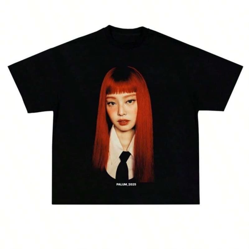 European Size Cotton T-Shirt New RUBY 2025 Graphic -Shirt, BLACK PINK ee, Kpop -