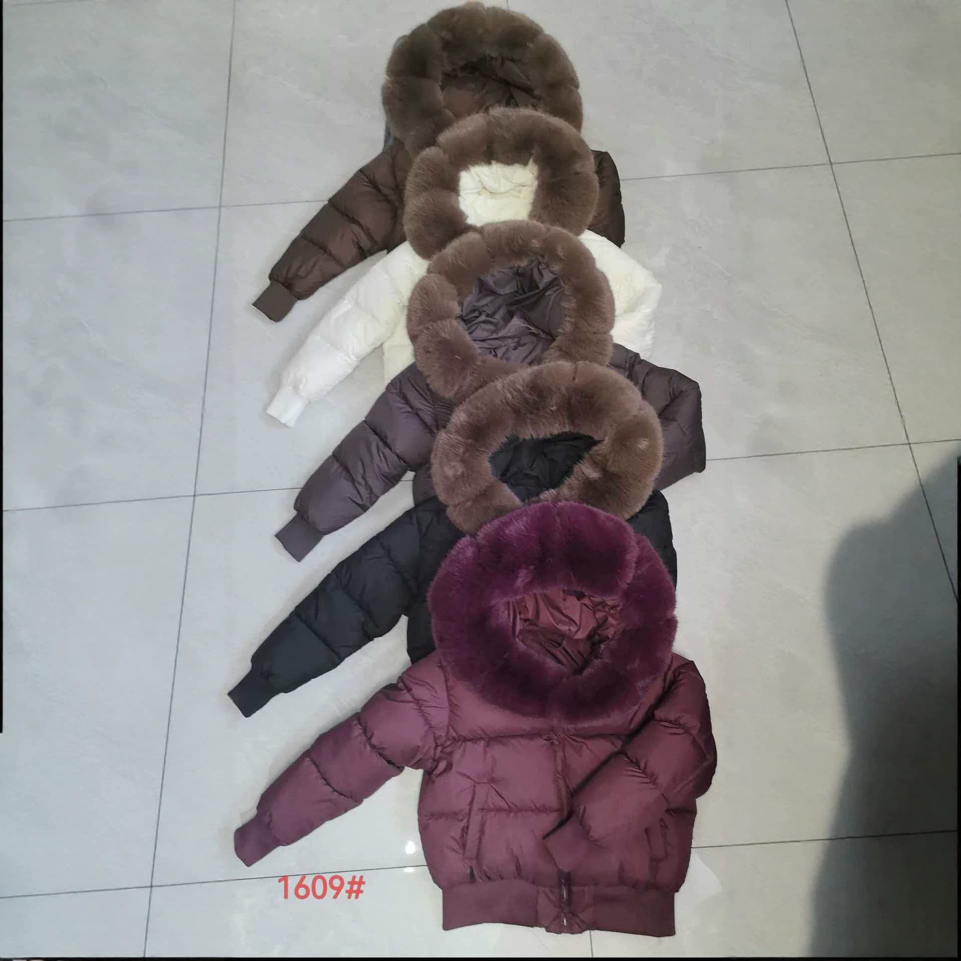 European and American foreign trade short down jacket for women in winter new style small imitation fox big fur collar hooded jacket