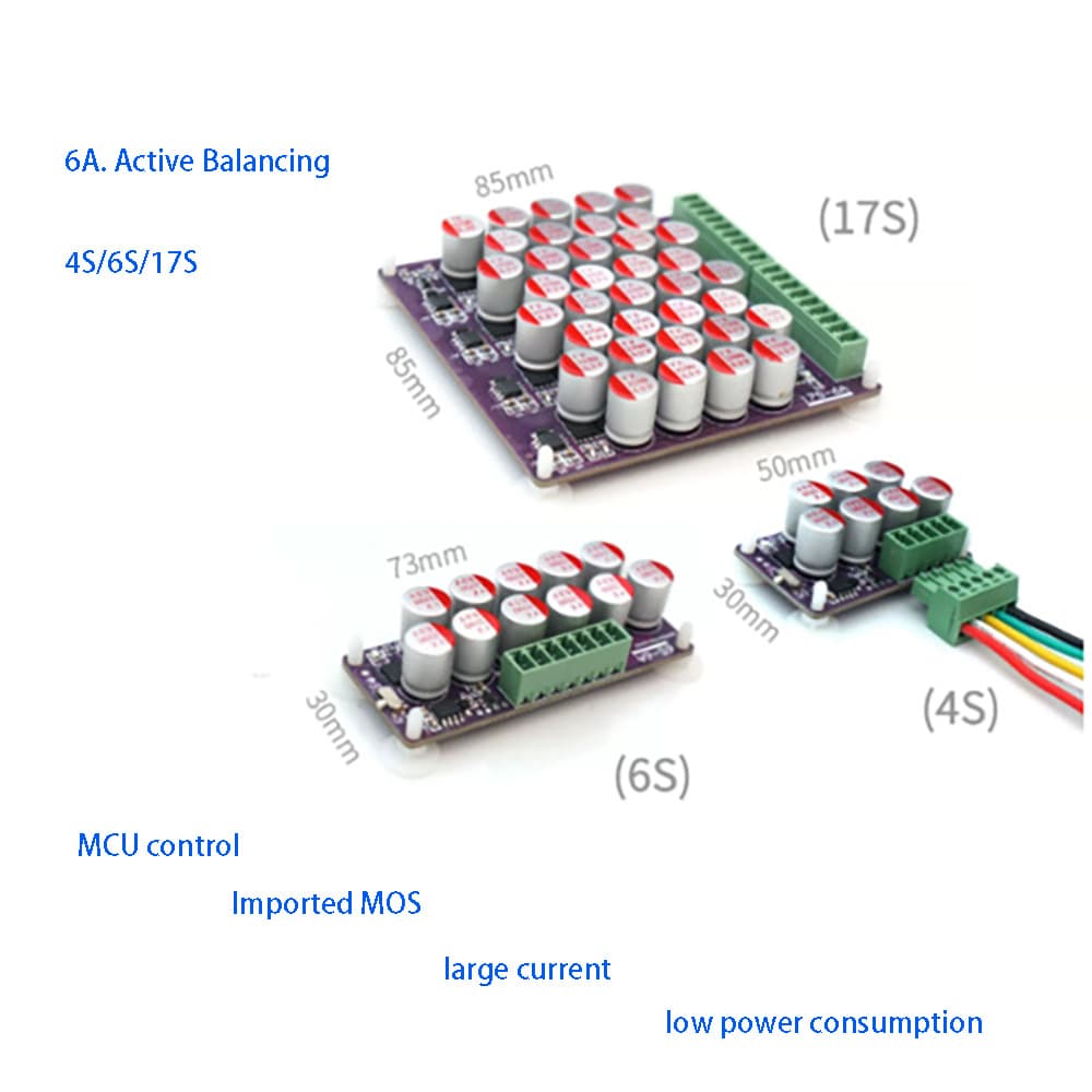 4 strings 6 strings 17 strings lithium battery active balancing board 6A high current ternary lithium polymer lithium iron phosphate lithium titanate