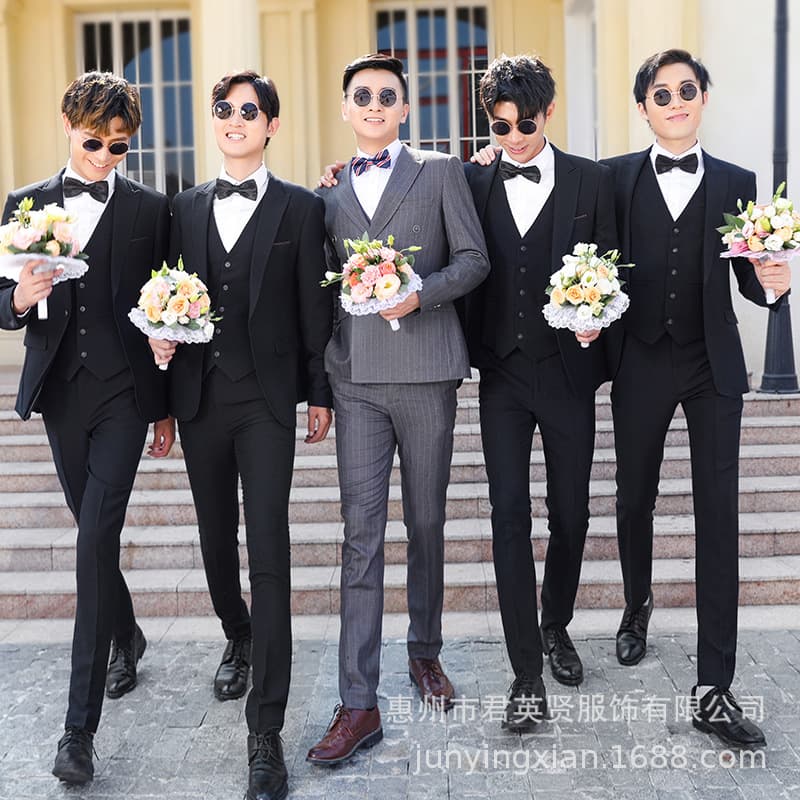 Best Man Suit Rental Set, Groom and Groomsmen Wedding Formal Wear, Plus Size Suit Rental for Men