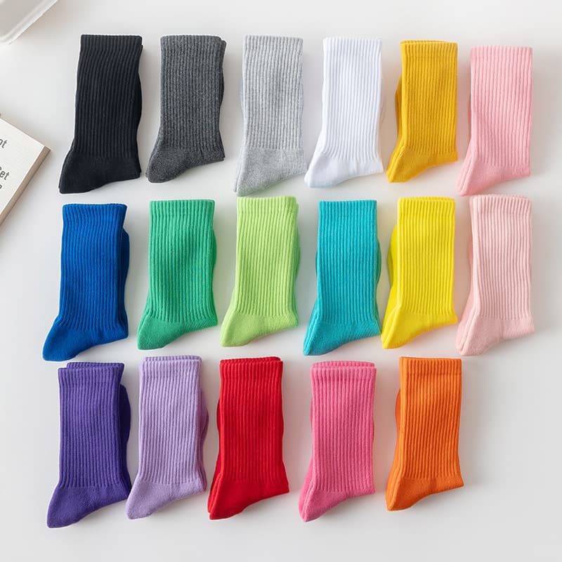 Slouch Socks Solid Color High Elastic Terry Unisex Long Socks, Warm Leg Protection Sports Towel Comfortable Cotton Socks