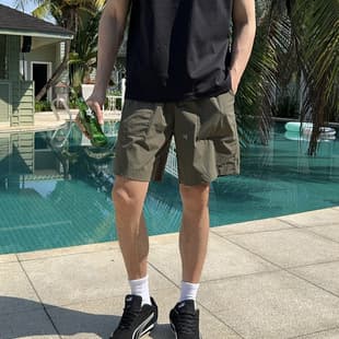 Summer Thin Quick-Dry Elastic Waist Cargo Shorts for Men, New Sports 5-Inch Shorts, Retro Loose Casual Mid-Length Shorts