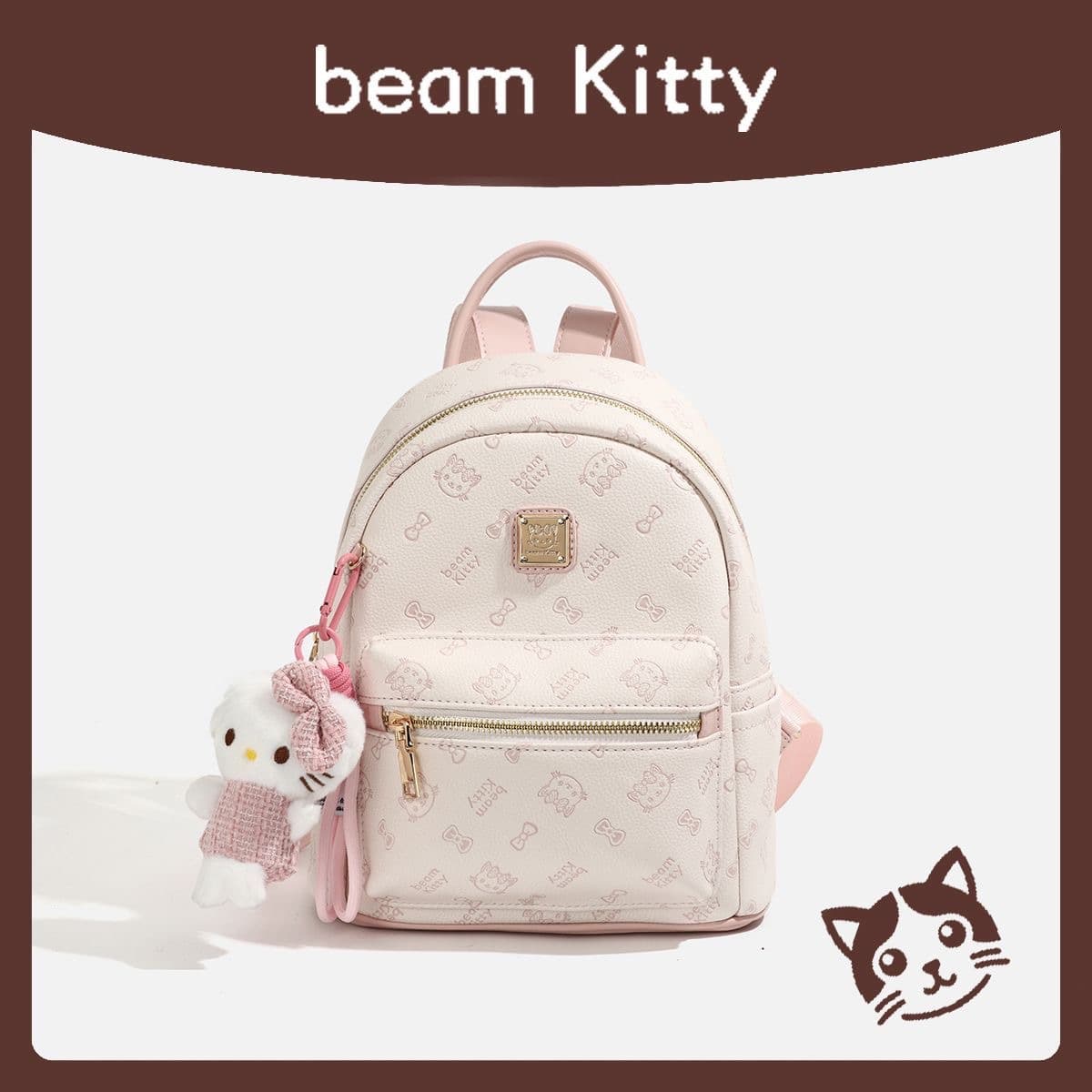Cross-border new 2025 designer-inspired backpack, original large-capacity Hello Kitty fashion minimalist design for commuting