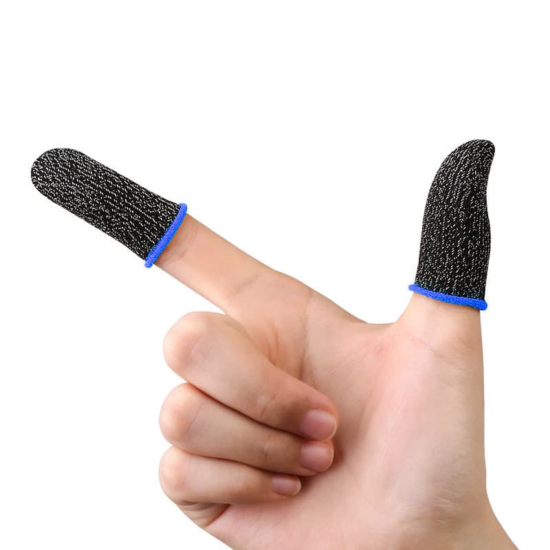 PUBG Fingers Anti-Sweat Thumb Sleeves Thin Breathable Silver Fiber Finger Sleeves for Mobile Gaming Esports Wholesale