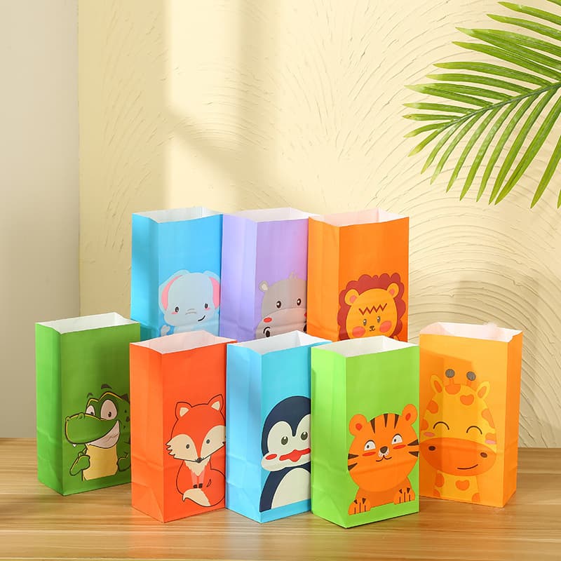 Cartoon Candy Bag Food Bag Kraft Paper Tote Bag Customized Party Favor Gift Tote Bag Candy Packaging