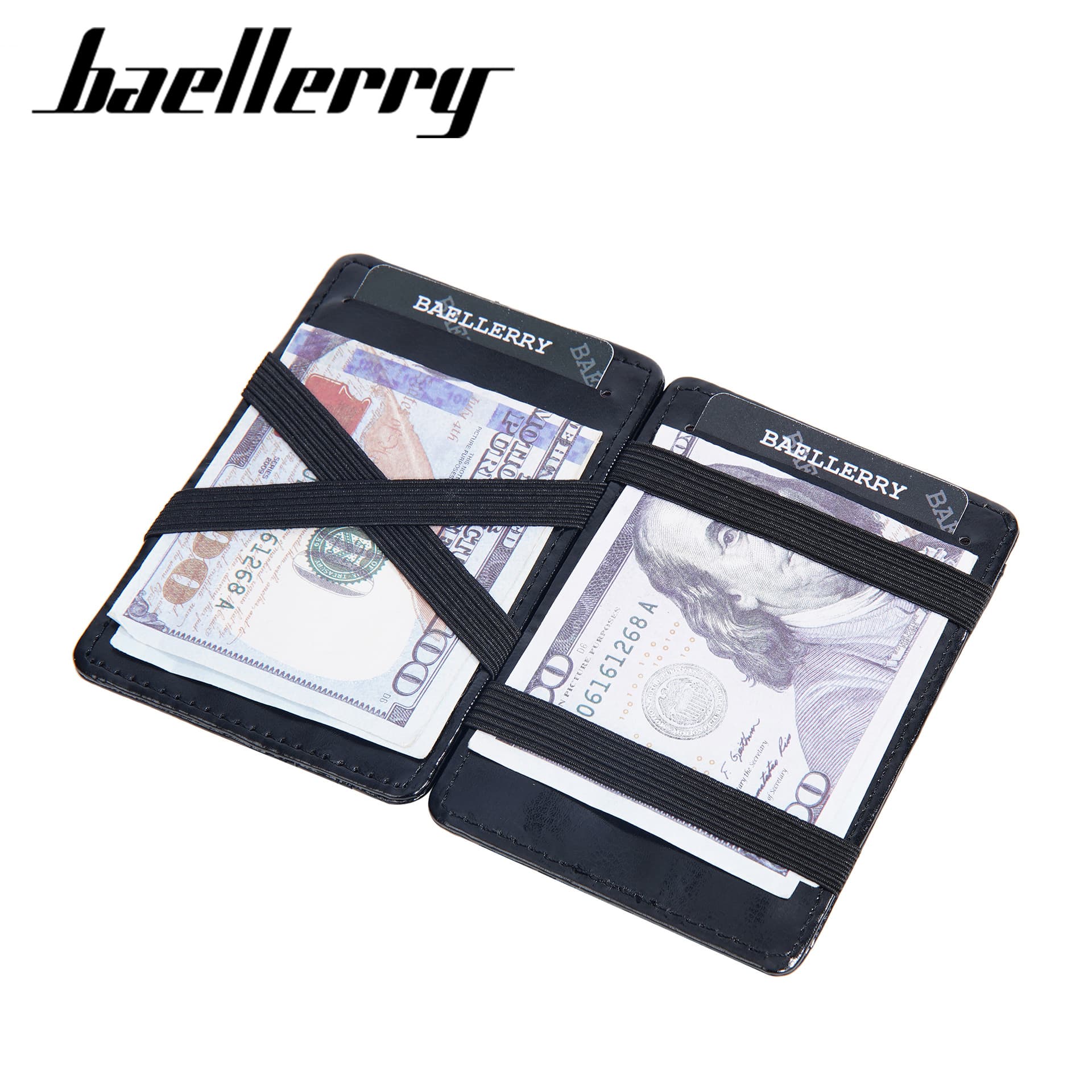New Men's Card Holder Baellerry Cross-Border Business Multi-Slot Wallet Slim Simple Magic Card Holder Wholesale