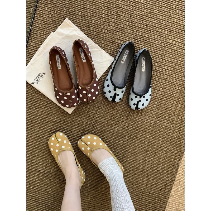 Flat Split-Toe Hoof Shoes, Polka Dot Loafers, Women's Shoes, 2026 New Spring Style, Horse Hoof Thumb Shoes, Hoof Loafers