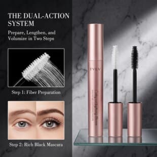 Shopee Southeast Asia 9100# Curling Lengthening Volumizing Mascara, Warm Water Removable Mascara, Waterproof and Smudge-Proof