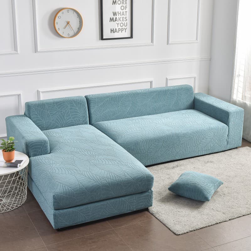 High weight thickened knitted leaf jacquard all-inclusive elastic sofa cover universal sofa cover full cover combination sofa towel