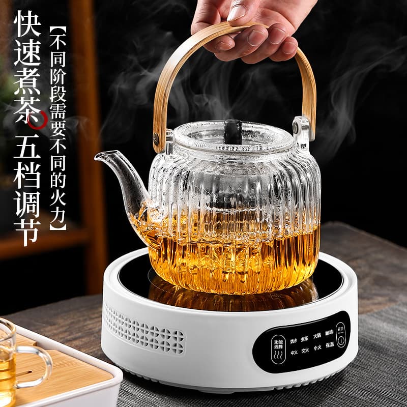 New Electric Ceramic Tea Stove with Glass Teapot, Large Capacity Complete Tea Set for Home, Supply Chain