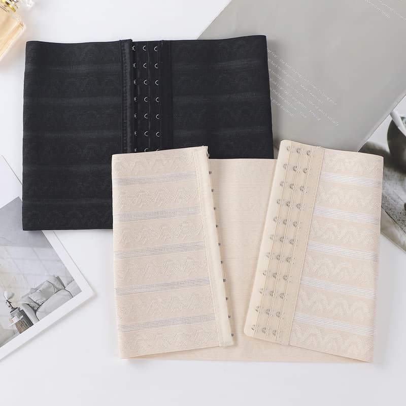 Patterned Three-Row Eleven-Button Adjustable Abdominal Belt, Sports Waistband, Body-Shaping Girdle, Non-Curling Body-Shaping Girdle, Cross-Border
