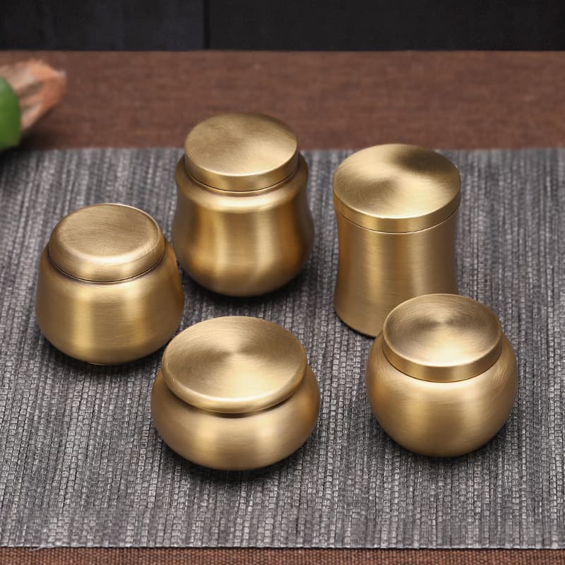 Wholesale Brass Incense Powder Jar, Home Use Incense Tool, Sandalwood Mini Sealed Jar, Incense Pill Jar, Antique Incense Bottle