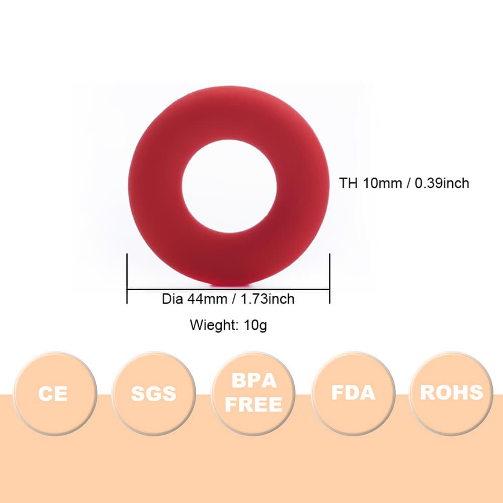 Cross-Border Hot Silicone Rings Baby Teething DIY Silicone Donut Teether Teething Necklace Accessories Manufacturer Silicone Wholesale