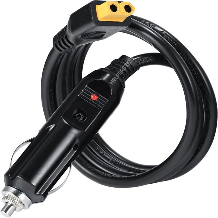 Source factory black American cigarette lighter plug to XT60 cigarette lighter power cable car waterproof cross-border