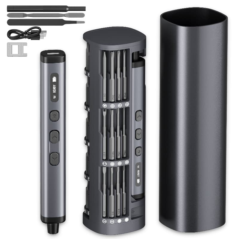 New cross-border small square cylinder rechargeable precision electric screwdriver repair mobile phone computer DIY electric screwdriver