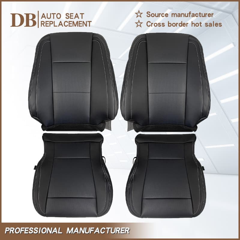 Black Leather Car Seat Cover Backrest Cover for 15-17 Ford F150 Custom Made Vehicle Exclusive Seat Cover Ultra Suede Leather