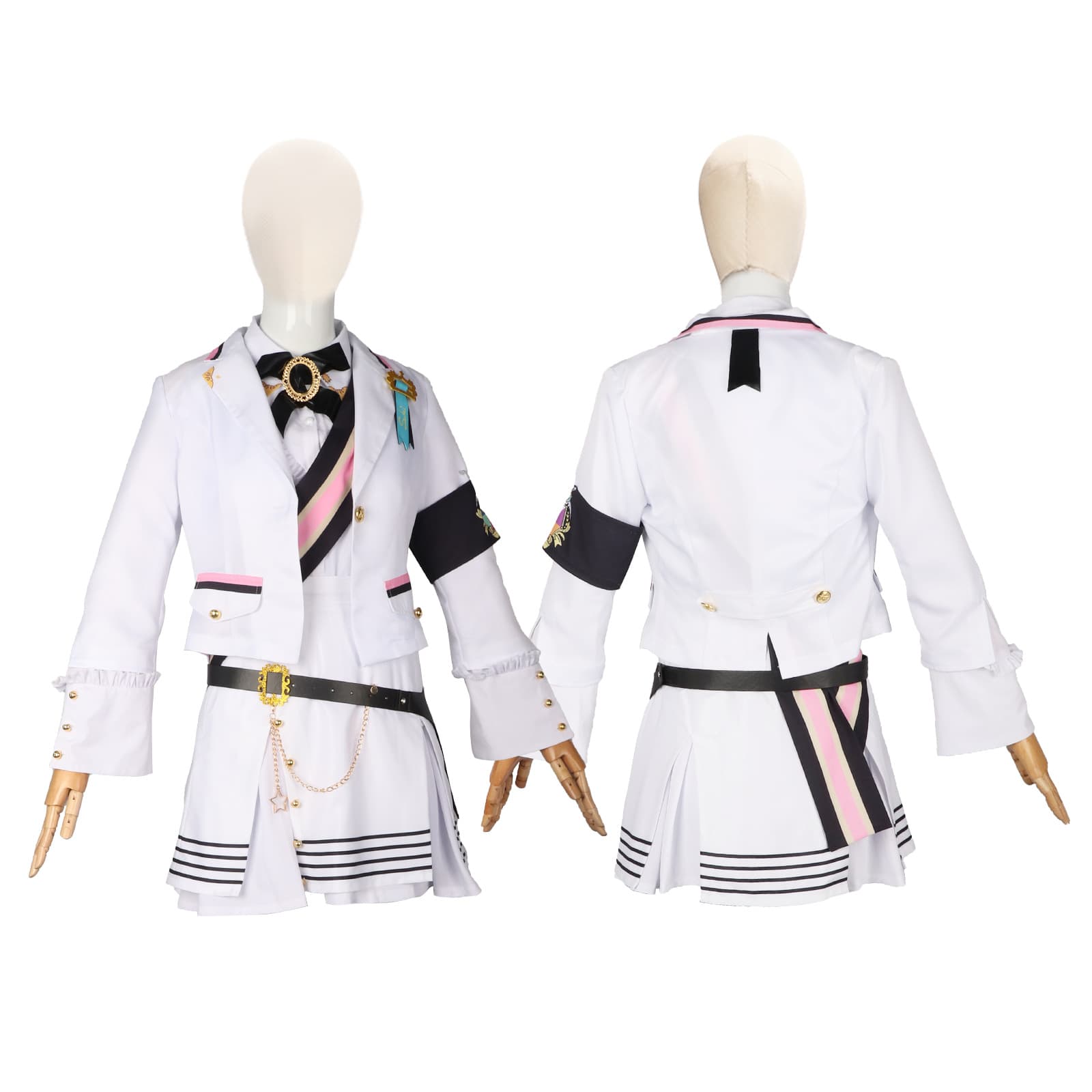 New Miku Hatsune, Megurine Luka, Kagamine Rin, Meiko Black Uniform World Plan Colorful Stage Female Girl Outfit
