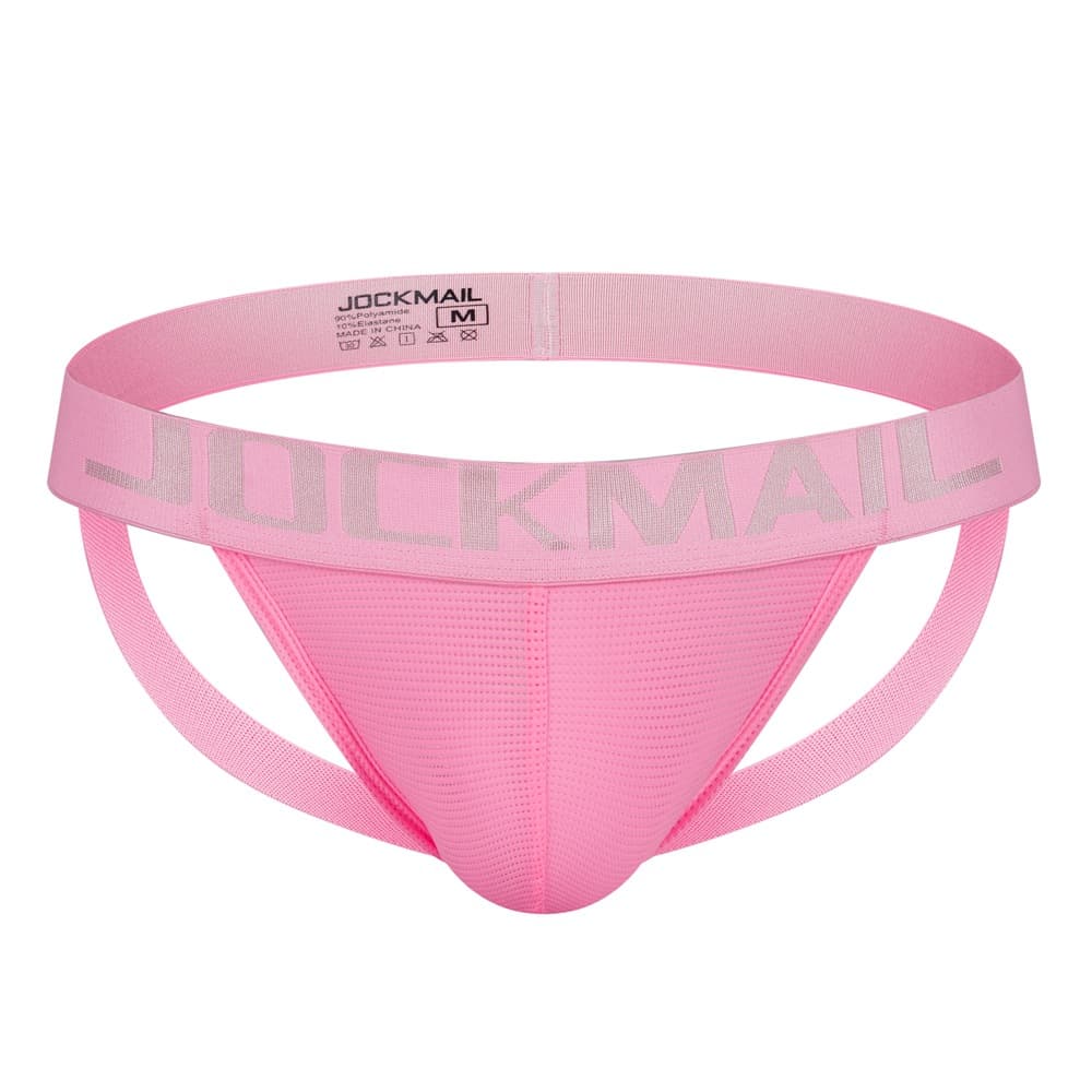 JOCKMAIL New Low-Rise Sexy Thong Men's Underwear Double Thong Sexy Lingerie Mesh Breathable Underwear